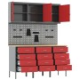 Conjunto de gabinete de trabajo y tablero de clavos de 8 piezas rojo MDF y metal de , Mesas de trabajo - Ref: Foro24-3321435,...
