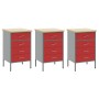 Conjunto de gabinete de trabajo y tablero de clavos de 8 piezas rojo MDF y metal de , Mesas de trabajo - Ref: Foro24-3321435,...