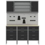 Set de Banco de Trabajo de 7 Piezas Acero Negro de , Mesas de trabajo - Ref: Foro24-3321436, Precio: 609,82 €, Descuento: %