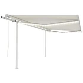 Automatische Markise mit LED-Windsensor Creme 4,5x3 m von vidaXL, Markisen - Ref: Foro24-3069972, Preis: 708,08 €, Rabatt: %