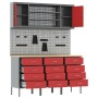Conjunto de banco de trabajo de 7 piezas en acero rojo de , Mesas de trabajo - Ref: Foro24-3321437, Precio: 578,54 €, Descuen...