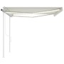 Toldo automático con LED sensor de viento crema 4,5x3 m de vidaXL, Toldos - Ref: Foro24-3069972, Precio: 720,49 €, Descuento: %