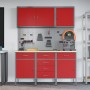 Conjunto de banco de trabajo de 8 piezas Rojo Acero de , Mesas de trabajo - Ref: Foro24-3321441, Precio: 569,85 €, Descuento: %