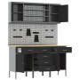 Set de banco de trabajo de 7 piezas en acero negro de , Mesas de trabajo - Ref: Foro24-3321442, Precio: 568,23 €, Descuento: %
