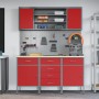 Conjunto de Banco de Trabajo de 7 Piezas Rojo de Acero de , Mesas de trabajo - Ref: Foro24-3321443, Precio: 536,59 €, Descuen...