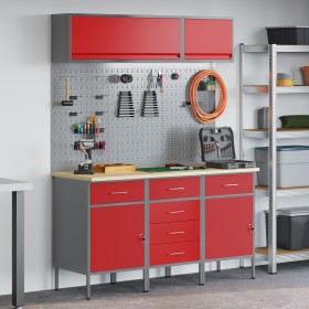 Set de banco de trabajo de 8 piezas Rojo Acero de , Mesas de trabajo - Ref: Foro24-3321445, Precio: 579,53 €, Descuento: %