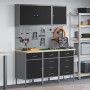 Conjunto de Banco de Trabajo de 8 Piezas Acero Negro de , Mesas de trabajo - Ref: Foro24-3321446, Precio: 611,98 €, Descuento: %