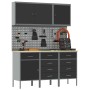 Conjunto de Banco de Trabajo de 8 Piezas Acero Negro de , Mesas de trabajo - Ref: Foro24-3321446, Precio: 611,98 €, Descuento: %