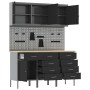 Conjunto de Banco de Trabajo de 8 Piezas Acero Negro de , Mesas de trabajo - Ref: Foro24-3321446, Precio: 611,98 €, Descuento: %