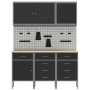 Conjunto de Banco de Trabajo de 8 Piezas Acero Negro de , Mesas de trabajo - Ref: Foro24-3321446, Precio: 611,98 €, Descuento: %