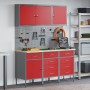 Juego de Banco de Trabajo de 8 Piezas de en Acero Rojo de , Mesas de trabajo - Ref: Foro24-3321447, Precio: 590,08 €, Descuen...