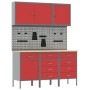 Juego de Banco de Trabajo de 8 Piezas de en Acero Rojo de , Mesas de trabajo - Ref: Foro24-3321447, Precio: 590,08 €, Descuen...
