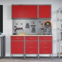 Juego de Banco de Trabajo de 8 Piezas de en Acero Rojo de , Mesas de trabajo - Ref: Foro24-3321447, Precio: 590,08 €, Descuen...