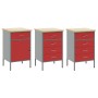 Banco de trabajo de 7 piezas en metal rojo de , Mesas de trabajo - Ref: Foro24-3321449, Precio: 557,94 €, Descuento: %