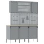 Banco de trabajo de 7 piezas en metal rojo de , Mesas de trabajo - Ref: Foro24-3321449, Precio: 557,94 €, Descuento: %
