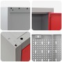 Banco de trabajo de 7 piezas en metal rojo de , Mesas de trabajo - Ref: Foro24-3321449, Precio: 557,94 €, Descuento: %
