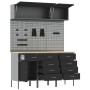 Juego de banco de trabajo de 8 piezas acero negro de , Mesas de trabajo - Ref: Foro24-3321450, Precio: 632,93 €, Descuento: %