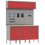 Set de banco de trabajo de 8 piezas en acero rojo de de , Mesas de trabajo - Ref: Foro24-3321451, Precio: 600,11 €, Descuento: %