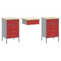 Conjunto de armario y panel de herramientas de 8 piezas en MDF y metal rojo de , Mesas de trabajo - Ref: Foro24-3321459, Prec...