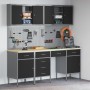 Conjunto de Banco de Trabajo de 10 Piezas en Acero Negro de , Mesas de trabajo - Ref: Foro24-3321478, Precio: 757,62 €, Descu...