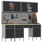 Conjunto de Banco de Trabajo de 10 Piezas en Acero Negro de , Mesas de trabajo - Ref: Foro24-3321478, Precio: 757,62 €, Descu...