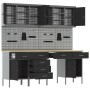 Conjunto de Banco de Trabajo de 10 Piezas en Acero Negro de , Mesas de trabajo - Ref: Foro24-3321478, Precio: 757,62 €, Descu...