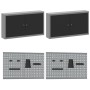 Juego de 10 piezas para armario de trabajo y panel perforado Negro MDF y Metal de , Mesas de trabajo - Ref: Foro24-3321482, P...