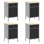 Juego de 10 piezas para armario de trabajo y panel perforado Negro MDF y Metal de , Mesas de trabajo - Ref: Foro24-3321482, P...