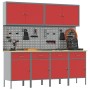 Set de Gabinete y Panel Perforado de 10 Piezas Rojo MDF y Metal de , Mesas de trabajo - Ref: Foro24-3321483, Precio: 788,17 €...