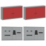 Set de Gabinete y Panel Perforado de 10 Piezas Rojo MDF y Metal de , Mesas de trabajo - Ref: Foro24-3321483, Precio: 788,17 €...