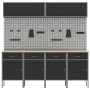 Juego de Gabinete de Trabajo y Panel de Herramientas de 10 Piezas Negro MDF y Metal de , Mesas de trabajo - Ref: Foro24-33214...