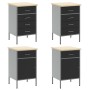 Set de Armario de Trabajo y Panel de Clavijas de 10 Piezas Negro MDF y Metal de , Mesas de trabajo - Ref: Foro24-3321488, Pre...
