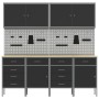 Set de Armario de Trabajo y Panel de Clavijas de 10 Piezas Negro MDF y Metal de , Mesas de trabajo - Ref: Foro24-3321488, Pre...