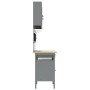 Set de Armario de Trabajo y Panel de Clavijas de 10 Piezas Negro MDF y Metal de , Mesas de trabajo - Ref: Foro24-3321488, Pre...
