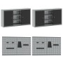 Set de gabinete de trabajo y panel perforado de 10 piezas negro MDF y metal de , Mesas de trabajo - Ref: Foro24-3321490, Prec...