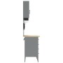 Conjunto de Armario de Trabajo y Tablero de Clavos de 10 Piezas en Rojo, MDF y Metal de , Mesas de trabajo - Ref: Foro24-3321...