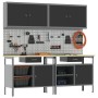Juego de Banco de Trabajo de 8 Piezas en Acero Negro de , Mesas de trabajo - Ref: Foro24-3321494, Precio: 596,80 €, Descuento: %