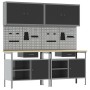 Juego de Banco de Trabajo de 8 Piezas en Acero Negro de , Mesas de trabajo - Ref: Foro24-3321494, Precio: 596,80 €, Descuento: %
