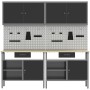 Juego de Banco de Trabajo de 8 Piezas en Acero Negro de , Mesas de trabajo - Ref: Foro24-3321494, Precio: 596,80 €, Descuento: %
