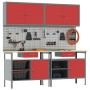 Conjunto de Banco de Trabajo de 8 Piezas de Acero Rojo de , Mesas de trabajo - Ref: Foro24-3321495, Precio: 605,88 €, Descuen...