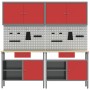 Conjunto de Banco de Trabajo de 8 Piezas de Acero Rojo de , Mesas de trabajo - Ref: Foro24-3321495, Precio: 605,88 €, Descuen...