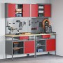Set de Banco de Trabajo de 8 Piezas en Acero Rojo de , Mesas de trabajo - Ref: Foro24-3321497, Precio: 591,24 €, Descuento: %