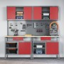 Set de Banco de Trabajo de 8 Piezas en Acero Rojo de , Mesas de trabajo - Ref: Foro24-3321497, Precio: 591,24 €, Descuento: %