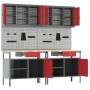Set de Banco de Trabajo de 8 Piezas en Acero Rojo de , Mesas de trabajo - Ref: Foro24-3321497, Precio: 591,24 €, Descuento: %