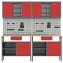 Set de Banco de Trabajo de 8 Piezas en Acero Rojo de , Mesas de trabajo - Ref: Foro24-3321497, Precio: 591,24 €, Descuento: %