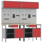 Conjunto de banco de trabajo de 8 piezas en acero rojo de , Mesas de trabajo - Ref: Foro24-3321499, Precio: 587,98 €, Descuen...
