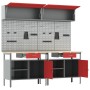 Conjunto de banco de trabajo de 8 piezas en acero rojo de , Mesas de trabajo - Ref: Foro24-3321499, Precio: 587,98 €, Descuen...