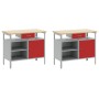 Conjunto de banco de trabajo de 8 piezas en acero rojo de , Mesas de trabajo - Ref: Foro24-3321499, Precio: 587,98 €, Descuen...