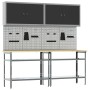 Juego de banco de trabajo de 8 piezas en acero gris de , Mesas de trabajo - Ref: Foro24-3321500, Precio: 424,12 €, Descuento: %