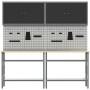 Juego de banco de trabajo de 8 piezas en acero gris de , Mesas de trabajo - Ref: Foro24-3321500, Precio: 424,12 €, Descuento: %